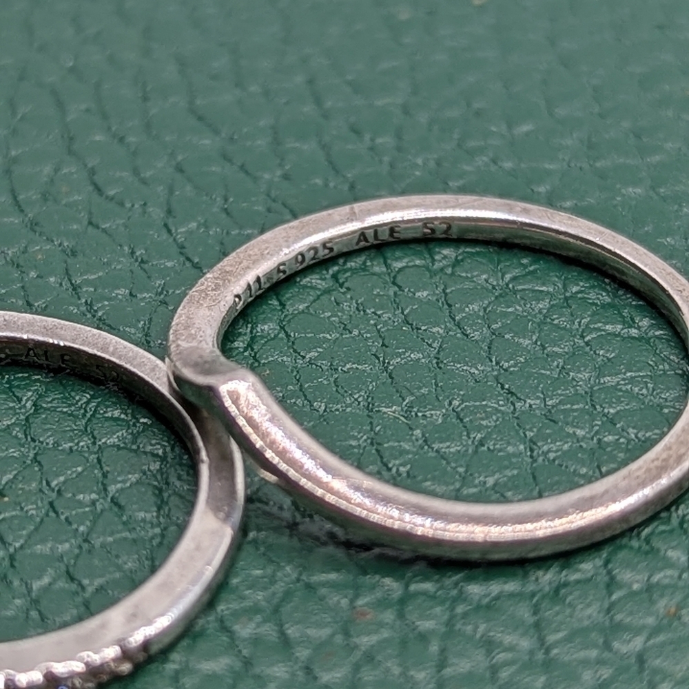 ✨ Authentic Pandora Wishbone Stacking Ring Set ✨ - Picture 6 of 8